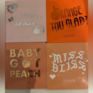 ColourPop Eyeshadow Palette Set 4 Never used Bliss Palettes